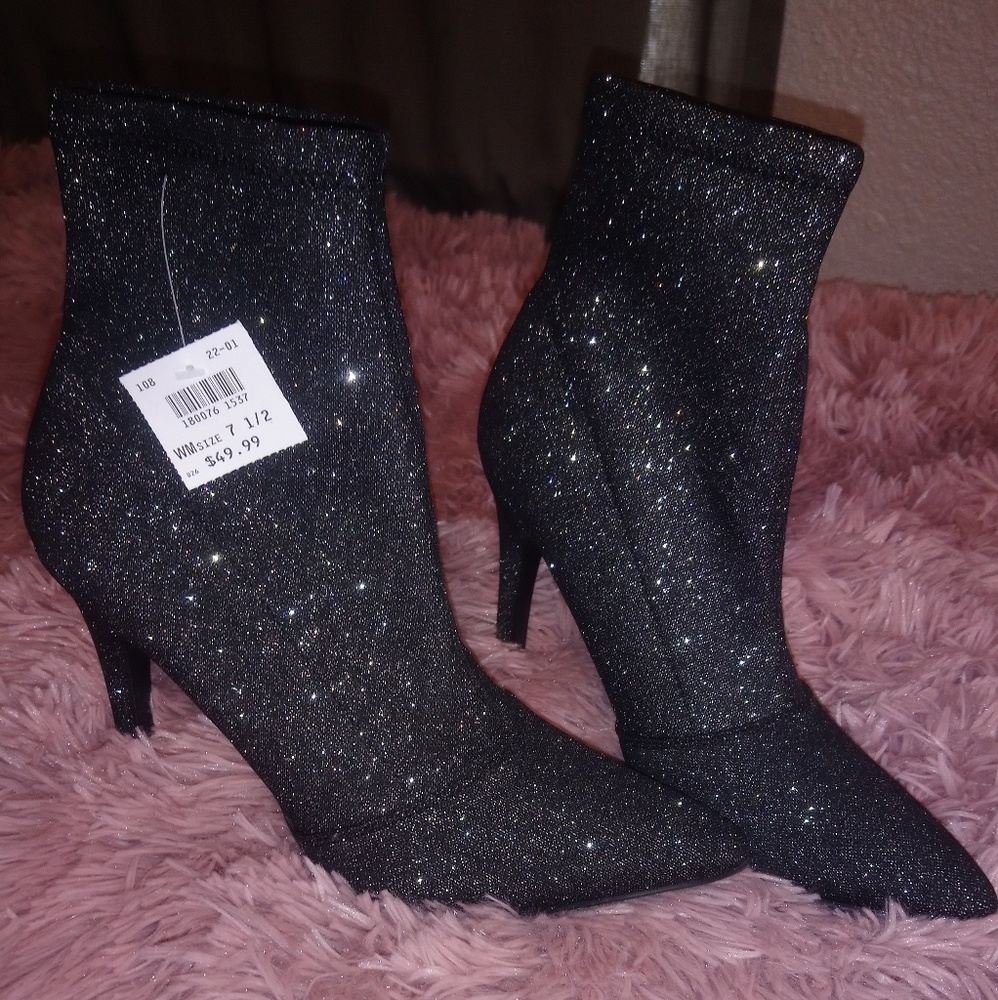 SPARKLY black heels
